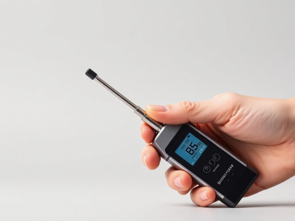 Handheld Halcyon Eco Oil Tester with stainless probe and digital oil-quality readout